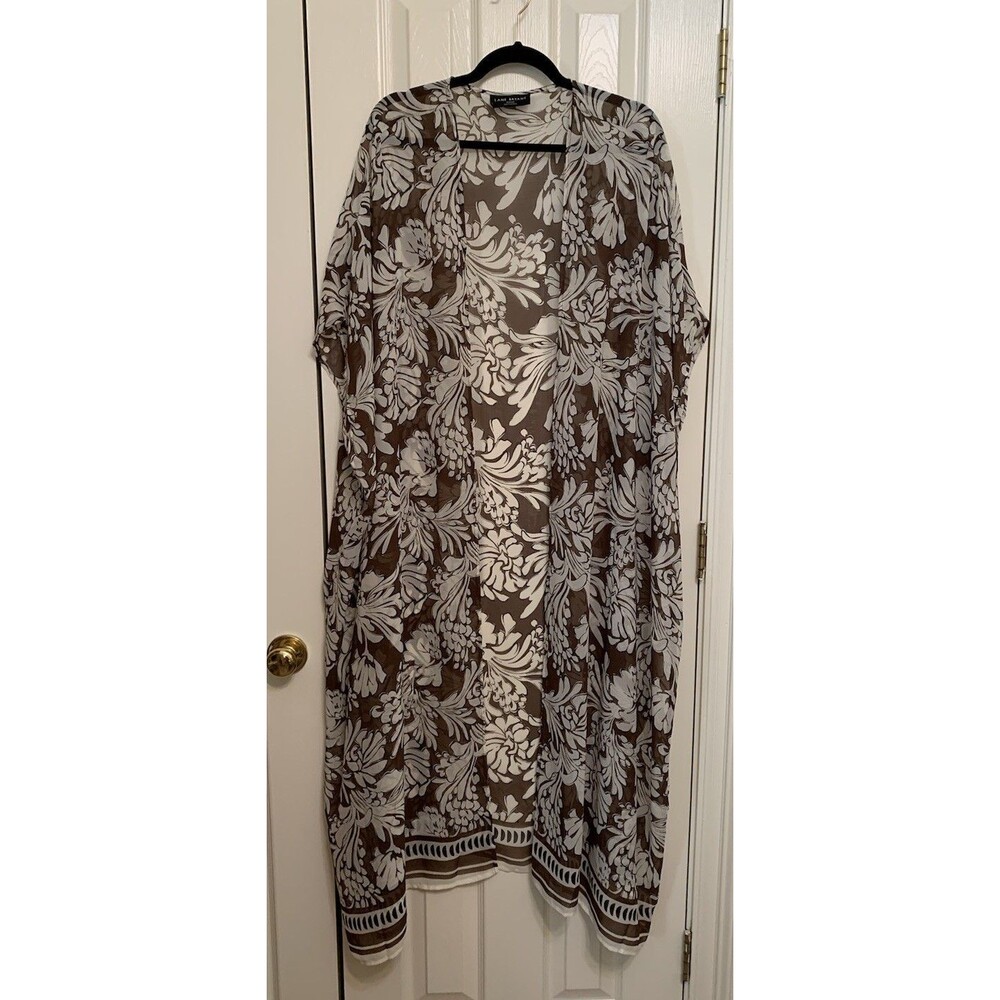 Lane Bryant Womens One Size Kimono Long Cardigan Duster Sheer Coverup